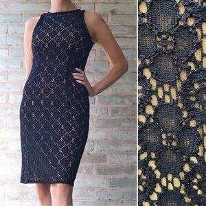 Vince. Cotton Lace and Silk Sleeveless Dress Women's Size 8